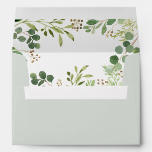 Eucalyptus Greenery Wedding Envelope