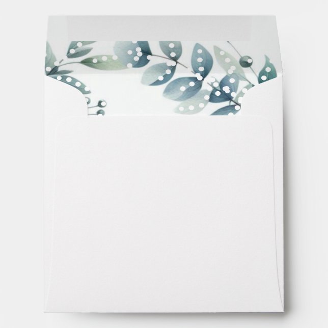 Eucalyptus Greenery Wedding Envelope (Back (Bottom))