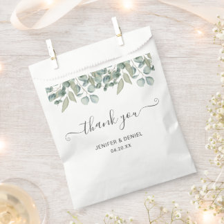 Eucalyptus Greenery Wedding Favour Bag