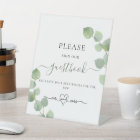 Eucalyptus greenery wedding guest book 
