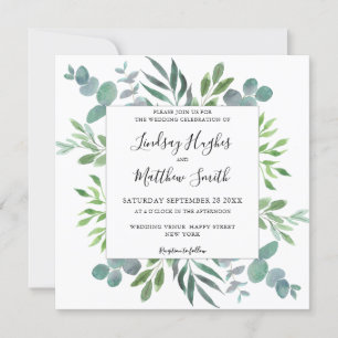 Eucalyptus Greenery Wedding  Invitation