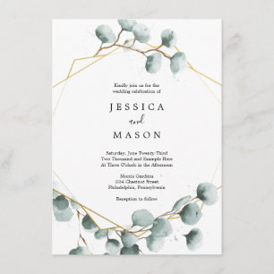 Eucalyptus Greenery Wedding Invitation