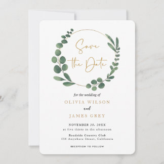 Eucalyptus Greenery Wedding Invitation