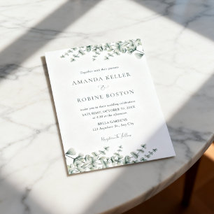 Eucalyptus Greenery Wedding Invitation