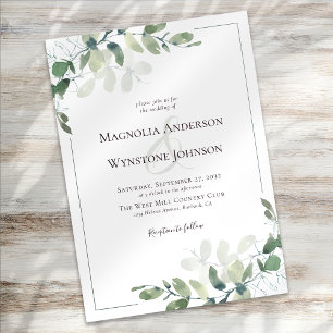Eucalyptus Greenery Wedding Invitation