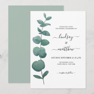 Eucalyptus Greenery Wedding Invitation
