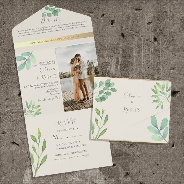 Eucalyptus Greenery Wedding Invite (Creator Uploaded)