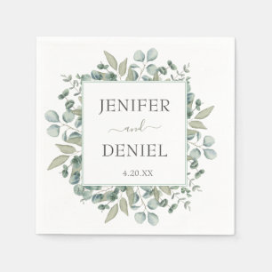 Eucalyptus Greenery Wedding Napkin