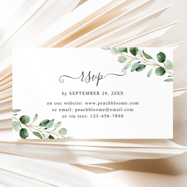 Eucalyptus Greenery Wedding Online RSVP Cards (Creator Uploaded)