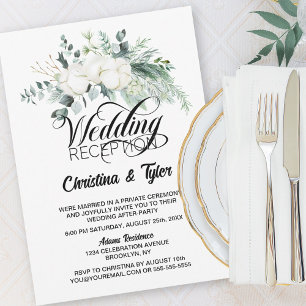 Eucalyptus Greenery Wedding Reception Invitation