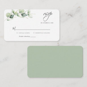 Eucalyptus Greenery Wedding RSVP Enclosure Card