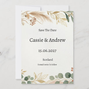 Eucalyptus Greenery Wedding Save The Date
