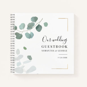 Eucalyptus Greenery Wedding Script Guest Notebook