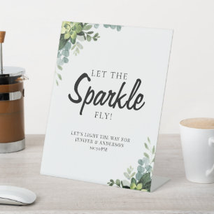 Eucalyptus Greenery Wedding sparkler sign