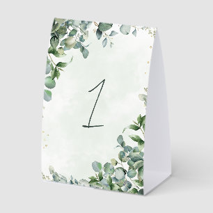 Eucalyptus Greenery Wedding Table Number 1001A