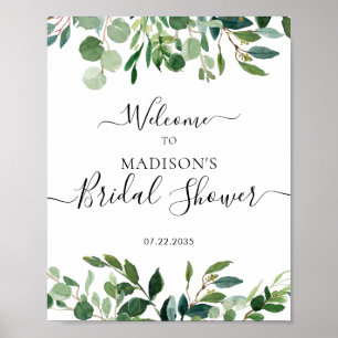 Eucalyptus Greenery Welcome Bridal Shower Sign