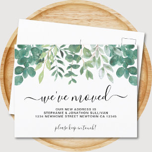 Eucalyptus Greenery We've Moved Announcement Postcard