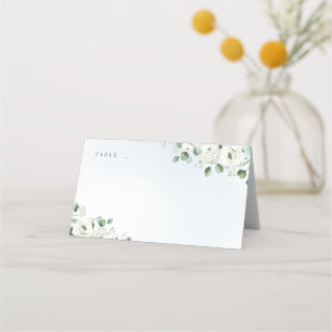 Eucalyptus Greenery white floral rustic wedding Place Card