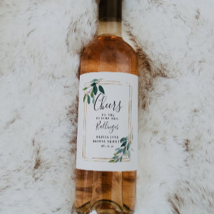 Eucalyptus Greenery Wine Label