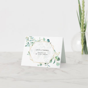 Eucalyptus Greenery with Geometric Frame Thank You Card
