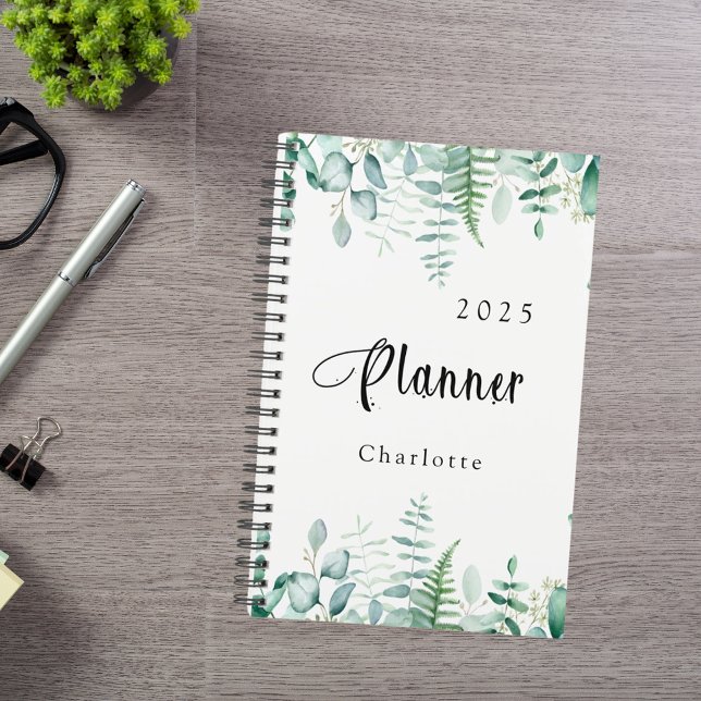 Eucalyptus greenery woodland ferns 2026 planner (Creator Uploaded)