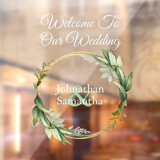 Eucalyptus greenery wreath bridal couple welcome  (Sheet 2)