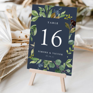 Eucalyptus Grove Personalised Table Number Card