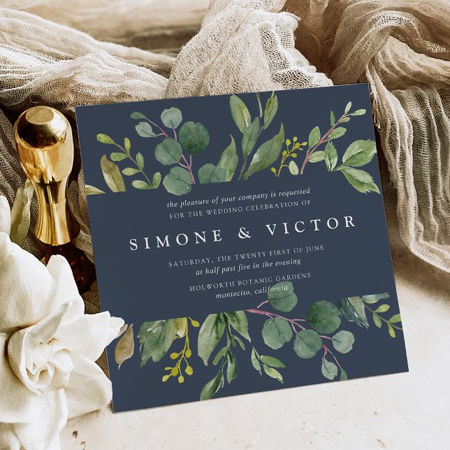 Eucalyptus Grove Wedding Invitation | Square (Creator Uploaded)