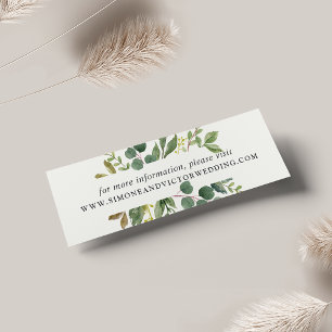 Eucalyptus Grove Wedding Website Cards