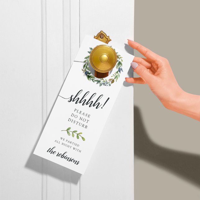 Eucalyptus Grove Wedding Welcome/Do Not Disturb Door Hanger (Creator Uploaded)