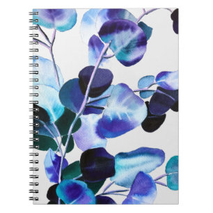 Eucalyptus gum leaves watercolor notebook