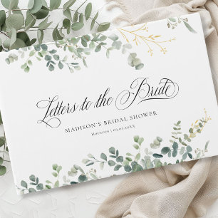 Eucalyptus  Handwriting Script Bridal Shower Guest Book