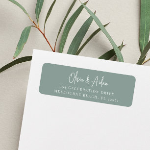Eucalyptus   Handwritten Script Return Address Return Address Label