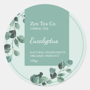 Eucalyptus Herbal Tea Business Label