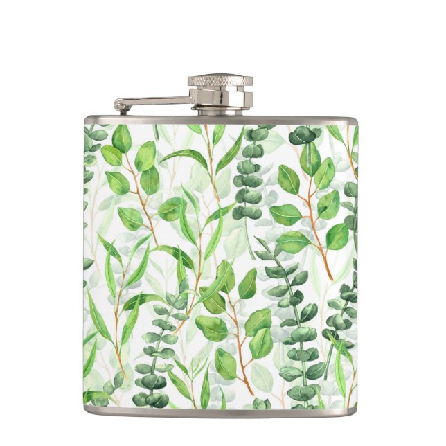 Eucalyptus Hip Flask (Front)