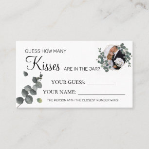 Eucalyptus How many kisses Bridal Shower card game