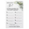 Eucalyptus How old was She Bridal Shower Game Card