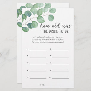 Eucalyptus - How old was the bride to be