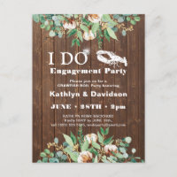 Eucalyptus I DO photo Crawfish Boil Party Invite