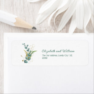 Eucalyptus Illustration Wedding Return Address Return Address Label