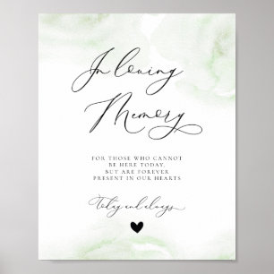 Eucalyptus In Loving Memory Wedding Memorial Sign