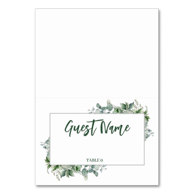 Eucalyptus Individual Table Place Card (Front)