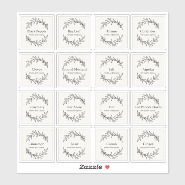 Eucalyptus Kitchen Culinary Herbs Spices Script  (Sheet)