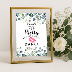 Eucalyptus ladies pretty dance BATHROOM wedding Poster