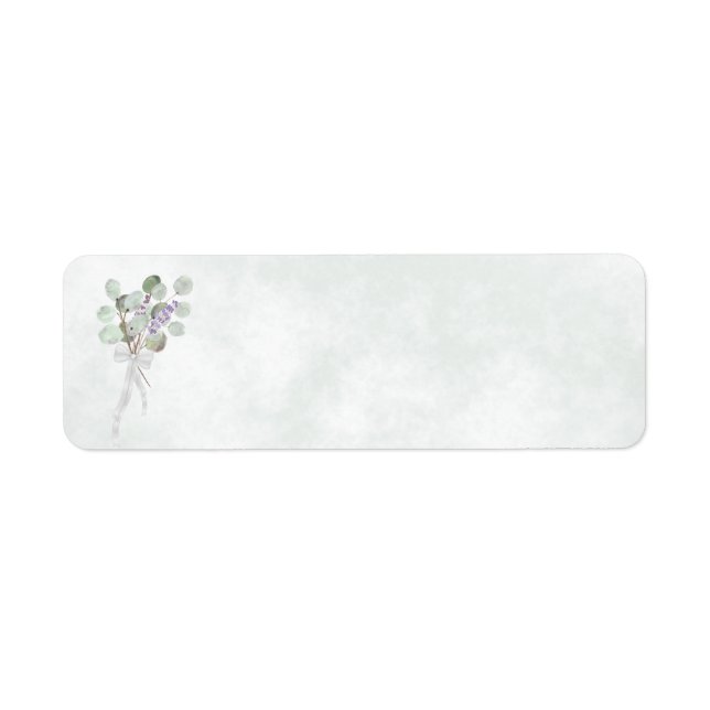 Eucalyptus & Lavender Blank Wedding Return Address Return Address Label (Front)
