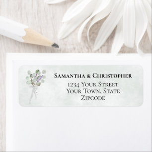 Eucalyptus & Lavender Boho Wedding Return Address Label