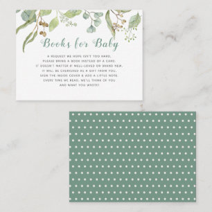 Eucalyptus Leaf Foliage Boho Books for Baby Business Card
