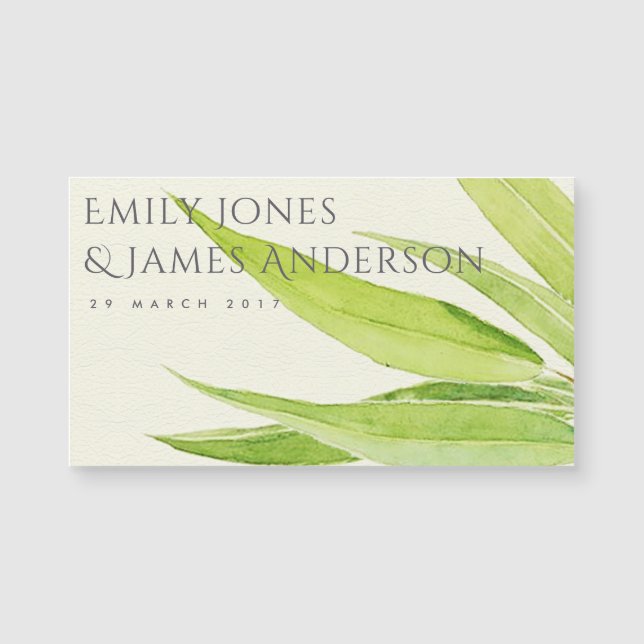 EUCALYPTUS LEAF WATERCOLOUR FOLIAGE SAVE THE DATE (Front)