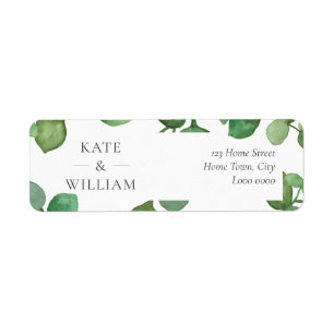 Eucalyptus Leaves Address Label Return Address Label