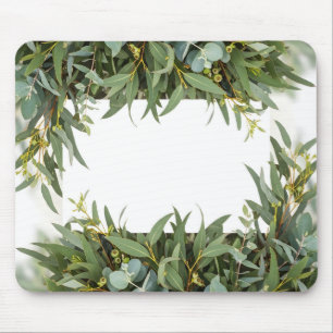 Eucalyptus Leaves Botanical Frame Greenery Mouse Pad